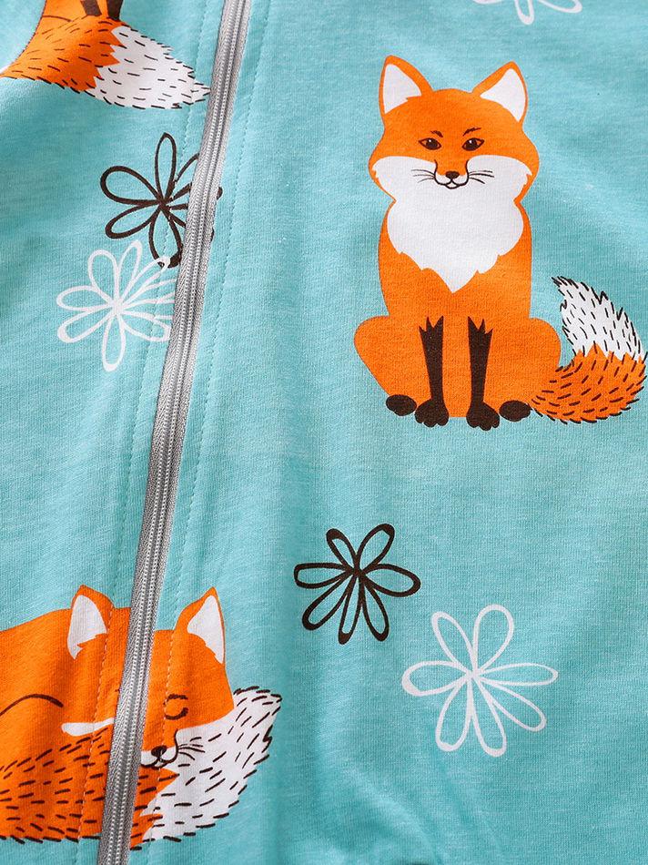 Adorable Baby Fox Hooded Zip Jumpsuit - dianjiang-