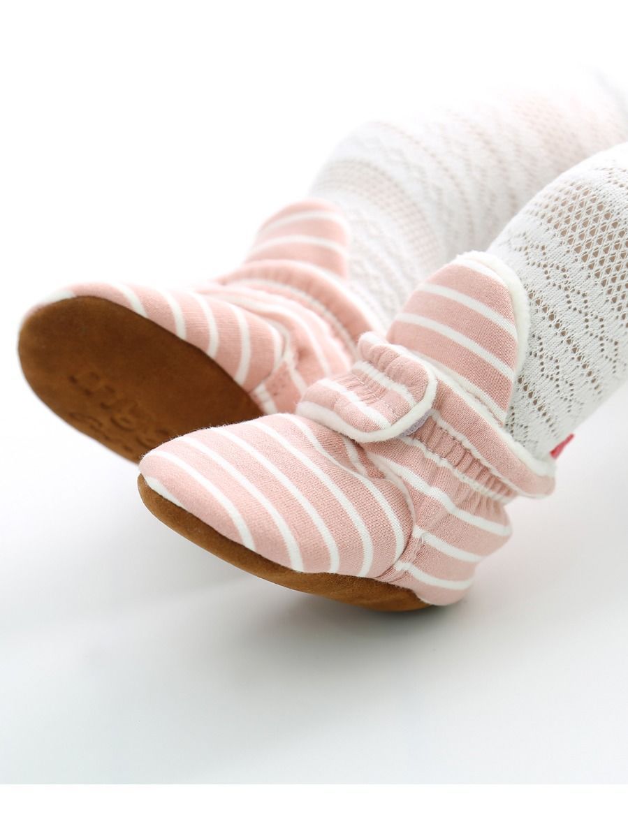 Adorable Baby Stripe Furry Pre-walker Shoes - dianjiang-