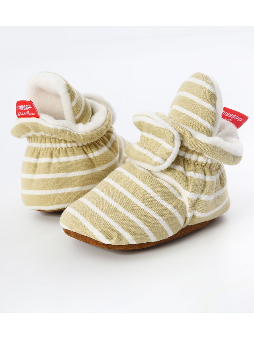 Adorable Baby Stripe Furry Pre-walker Shoes - dianjiang-