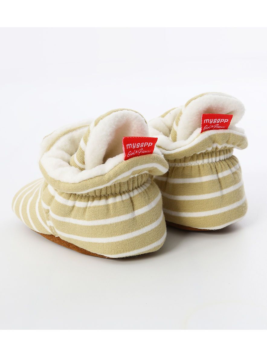 Adorable Baby Stripe Furry Pre-walker Shoes - dianjiang-