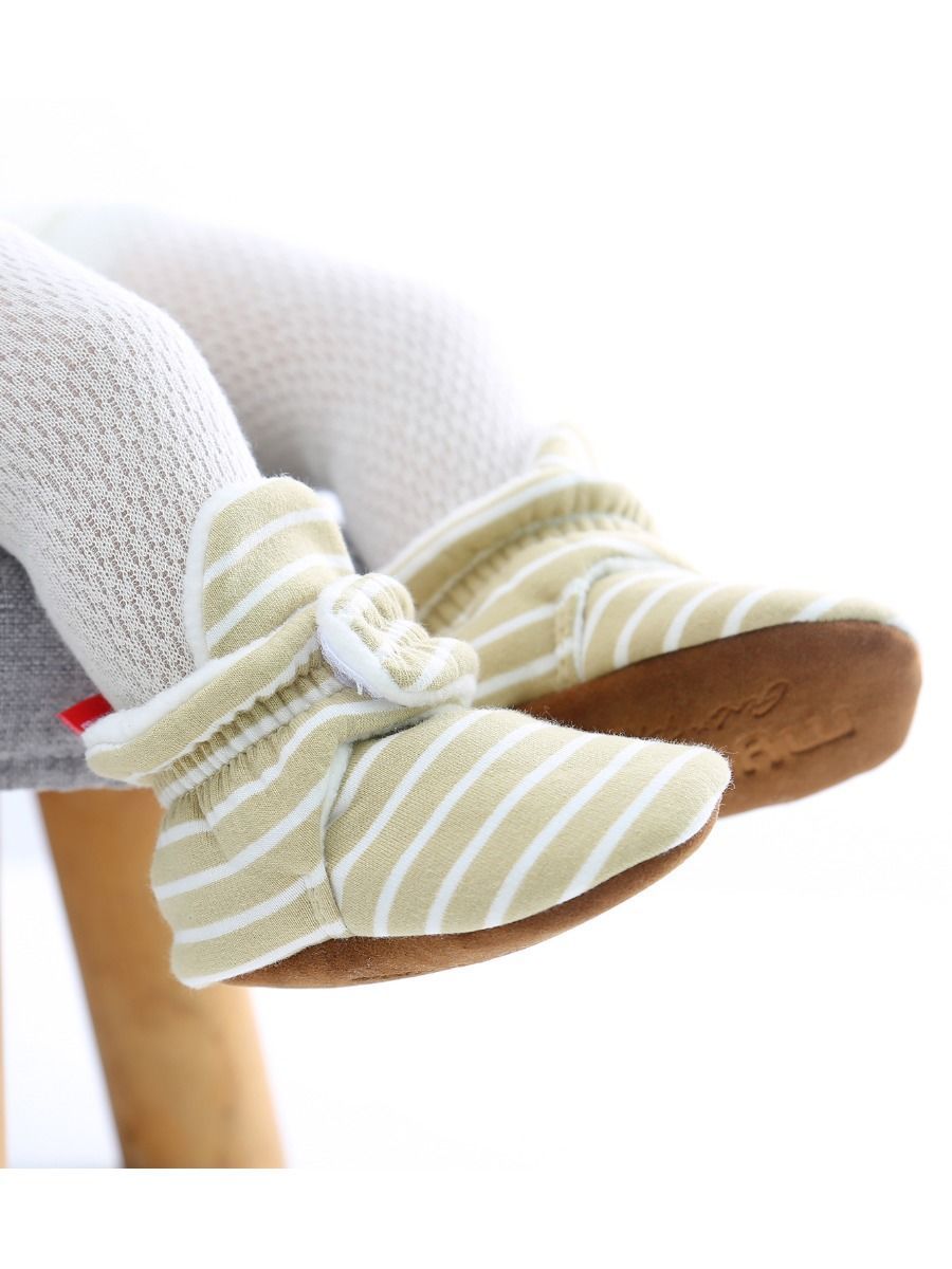 Adorable Baby Stripe Furry Pre-walker Shoes - dianjiang-