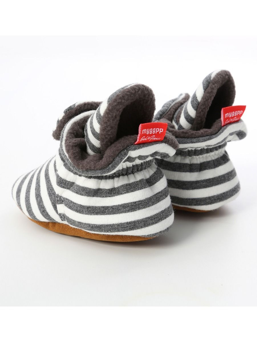 Adorable Baby Stripe Furry Pre-walker Shoes - dianjiang-