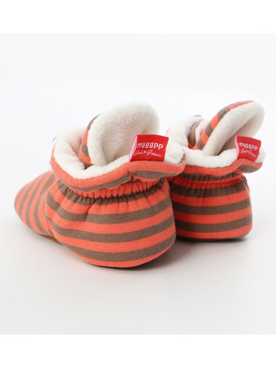 Adorable Baby Stripe Furry Pre-walker Shoes - dianjiang-