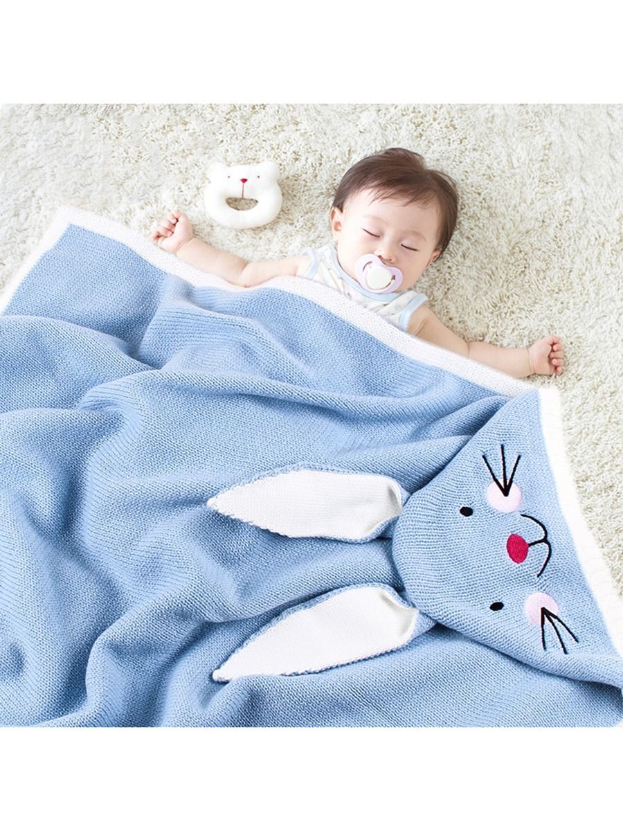 Adorable Bunny Baby Knit Blanket - dianjiang-
