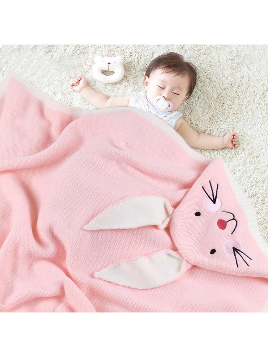 Adorable Bunny Baby Knit Blanket - dianjiang-