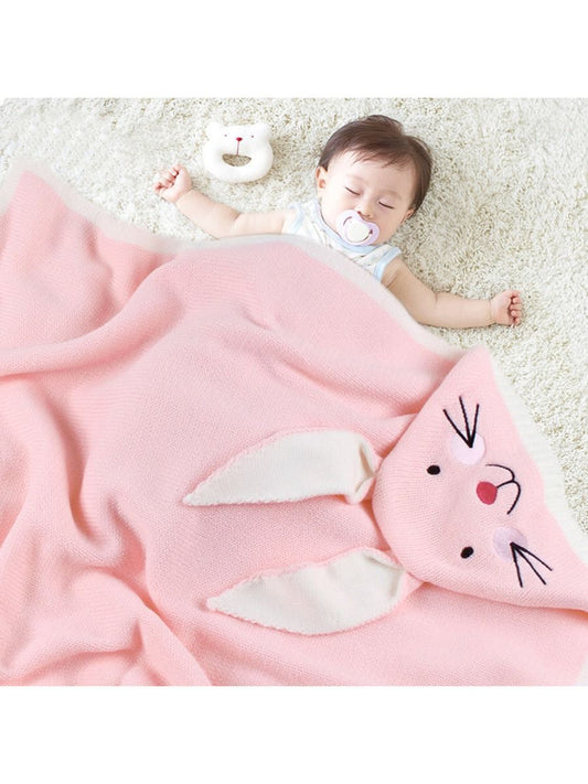 Adorable Bunny Baby Knit Blanket - dianjiang-