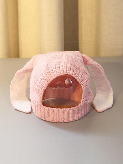 Adorable Bunny Ear Outdoor Earflap Baby Knitted Hat - dianjiang-