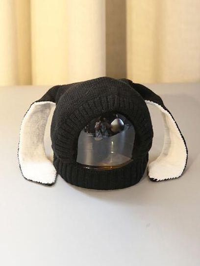 Adorable Bunny Ear Outdoor Earflap Baby Knitted Hat - dianjiang-