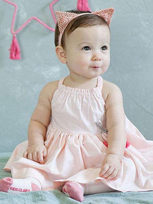 Adorable Cat Ear Pattern Spun Gold Headband - dianjiang-