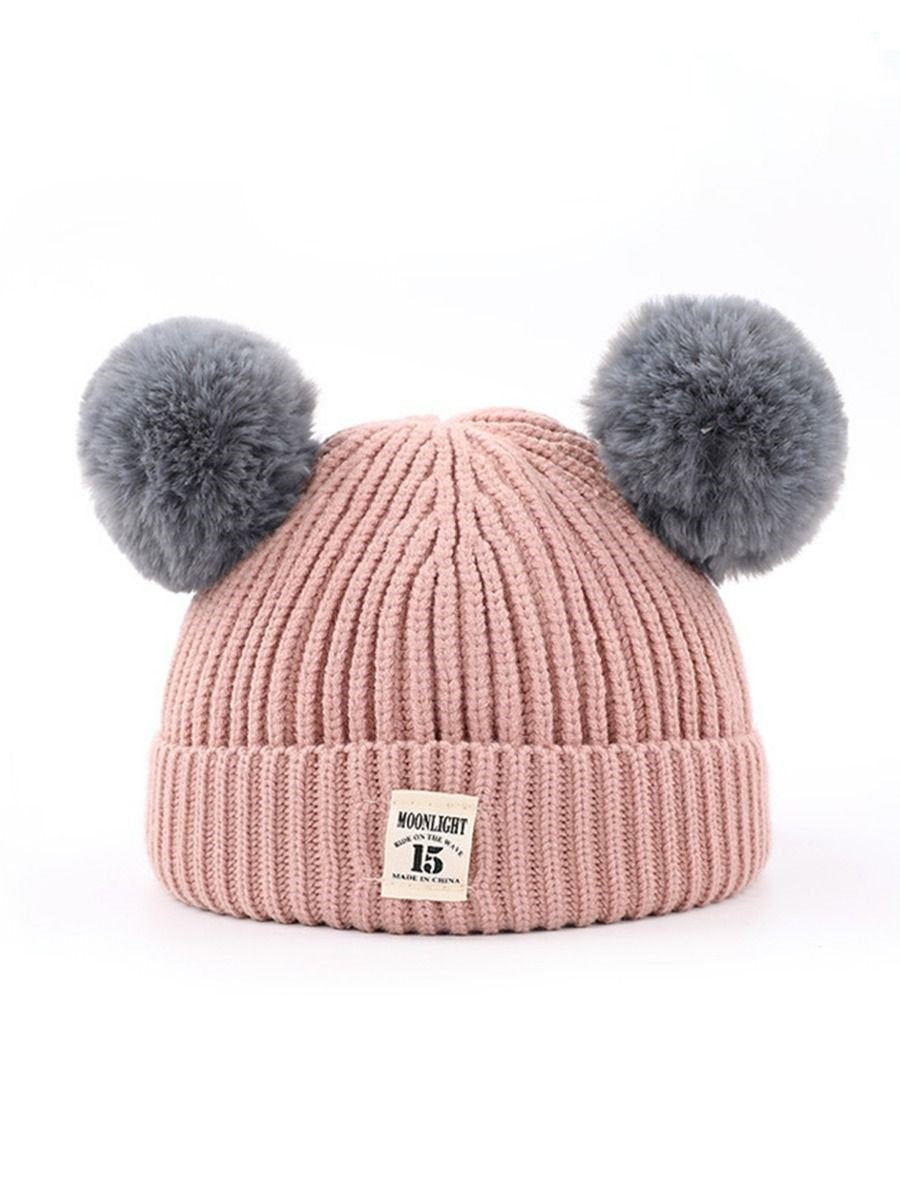 Adorable Double Pom Pom Knitted Baby Beanie Hat - dianjiang-