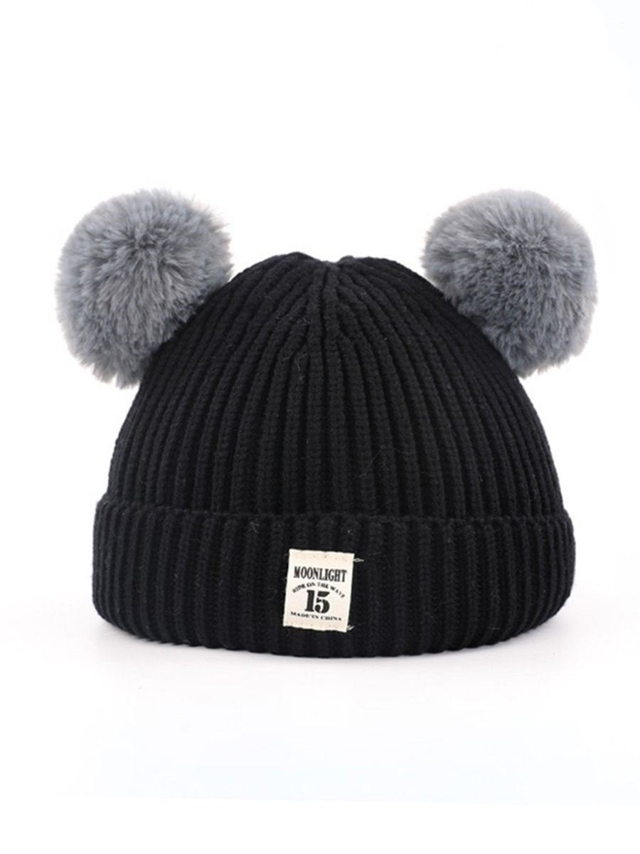 Adorable Double Pom Pom Knitted Baby Beanie Hat - dianjiang-