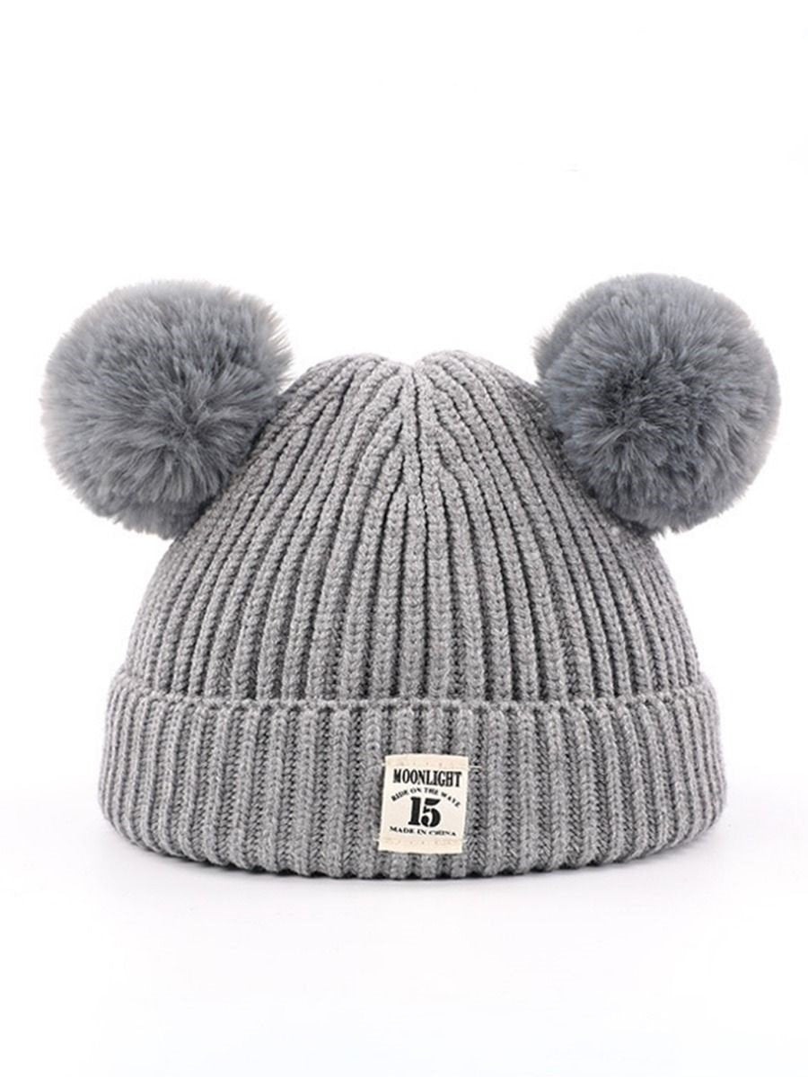 Adorable Double Pom Pom Knitted Baby Beanie Hat - dianjiang-