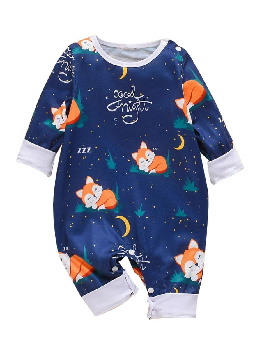 Adorable Fox Good Night Baby Overall - dianjiang-