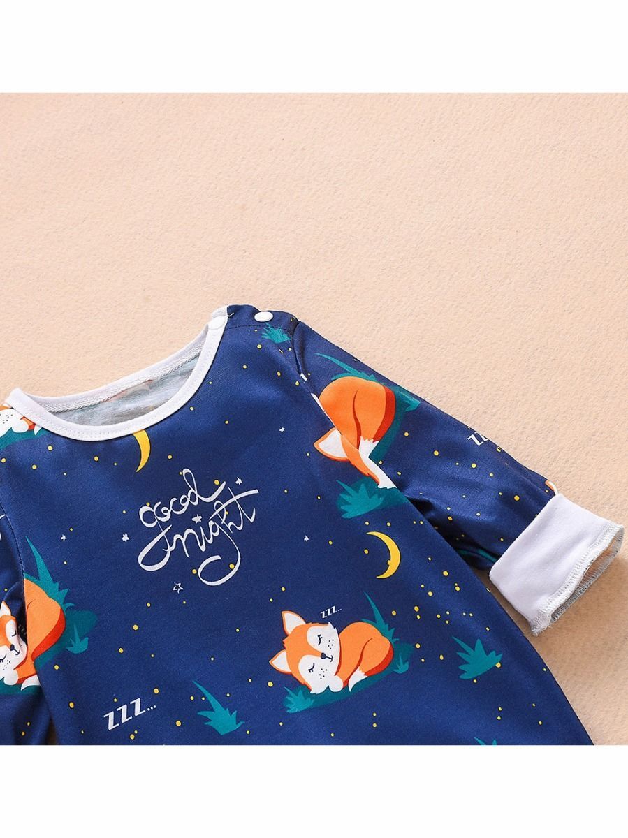 Adorable Fox Good Night Baby Overall - dianjiang-
