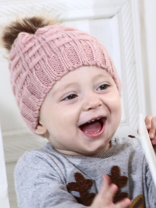 Adorable Single Pom Baby Knitted Beanie Hat - dianjiang-