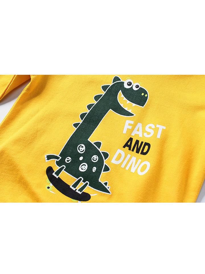 Toddler Baby Cool Fast and Dino Dinosaur Printed Pullover 3 Colors - dianjiang-
