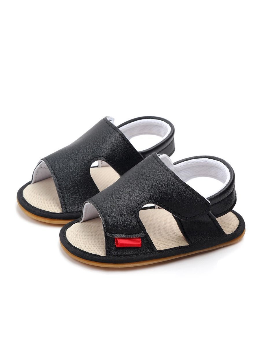 Solid Color Anti-Slip Prewalker Baby Sandals - dianjiang-