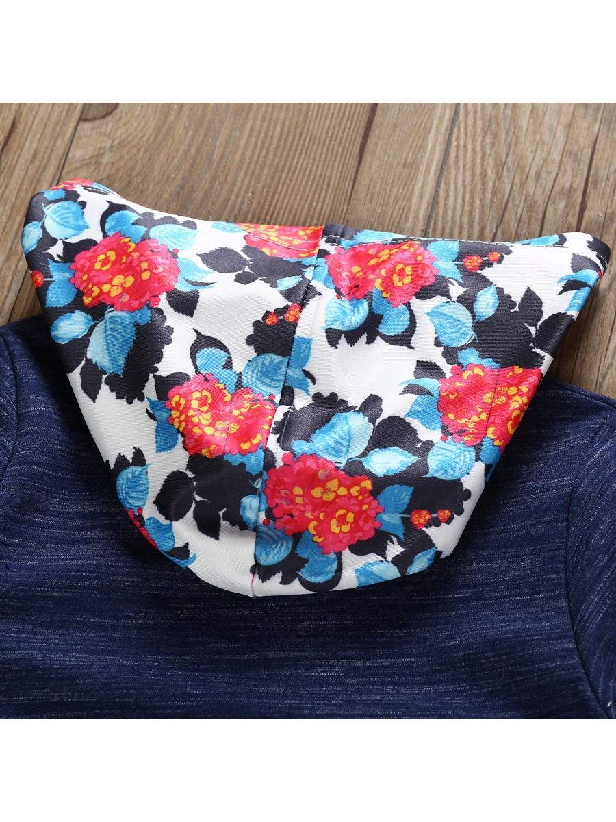 Autumn 2-Piece Outfit Baby Toddler Girl Hoodie & Floral Trouser - dianjiang-