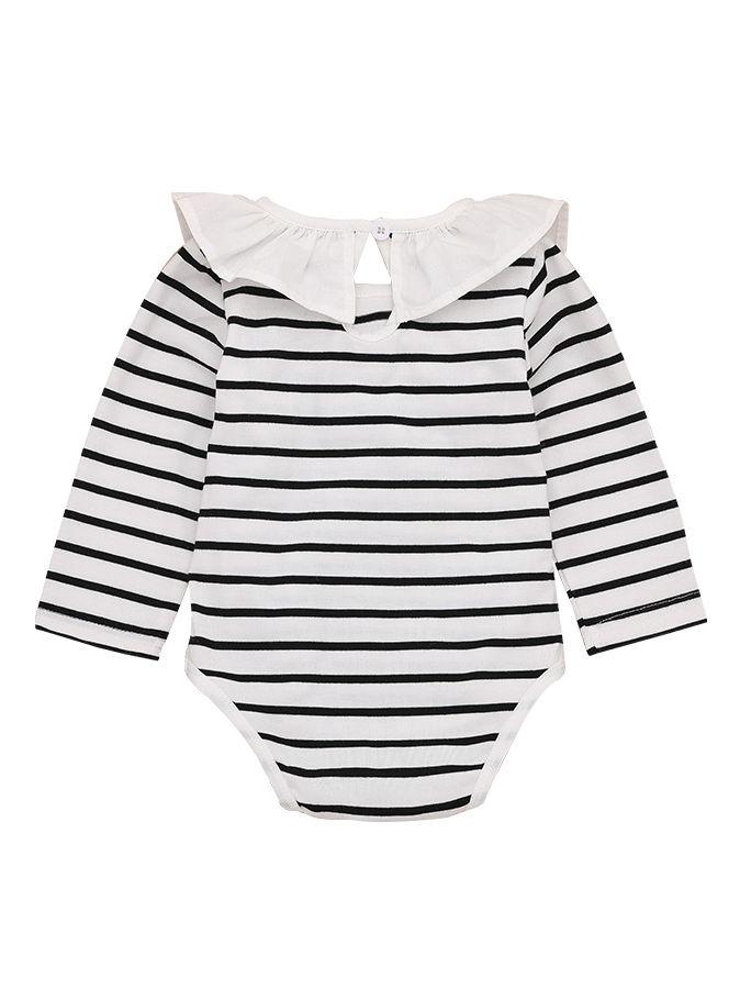 Autumn 3-Piece Baby Girl Striped Romper+Jumper Skirt+Headband - dianjiang-