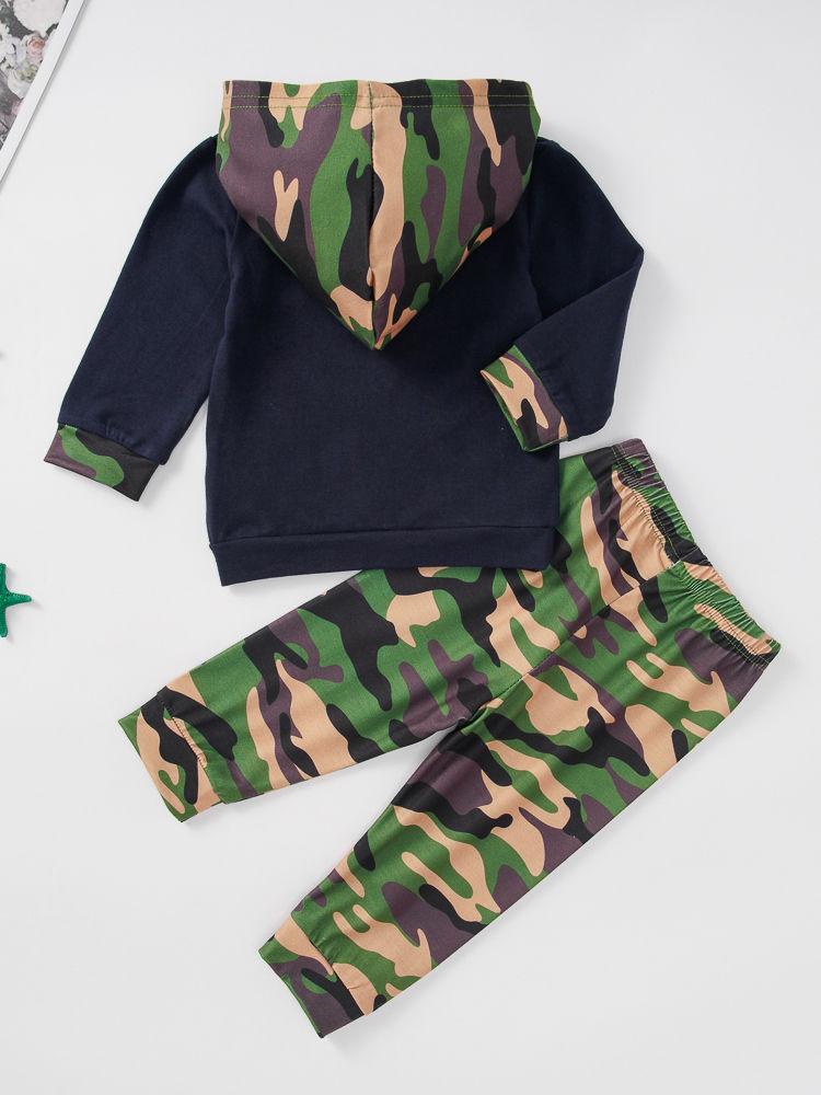Autumn Baby Boys 2-Piece Camoflage Hoodie Sets pull-on Pants - dianjiang-