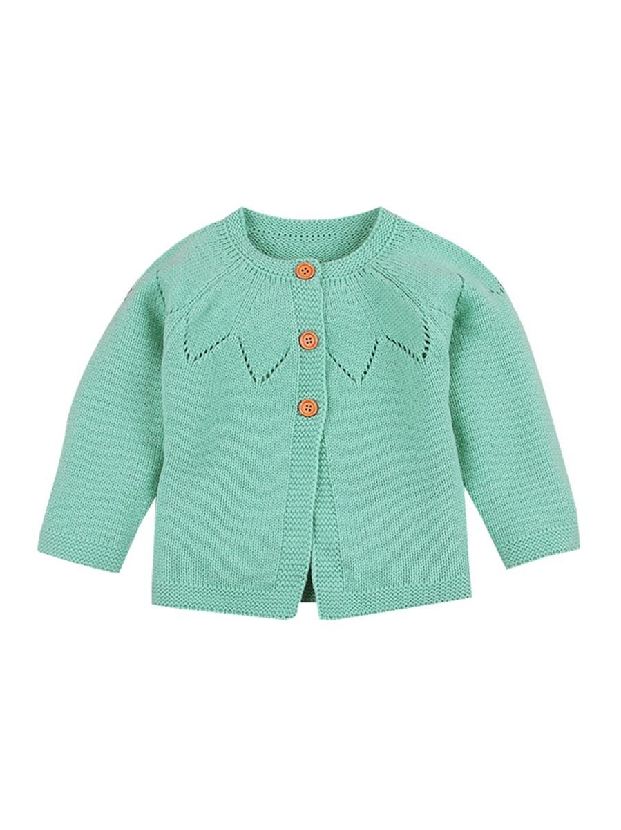 Autumn Baby Button Crochet Cardigan - dianjiang-