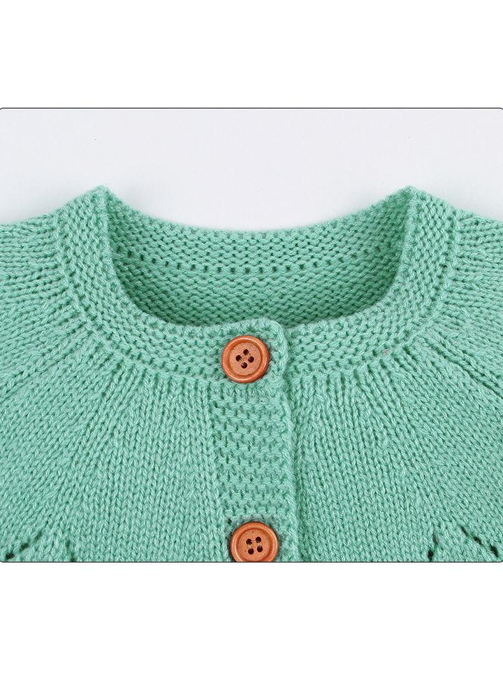 Autumn Baby Button Crochet Cardigan - dianjiang-