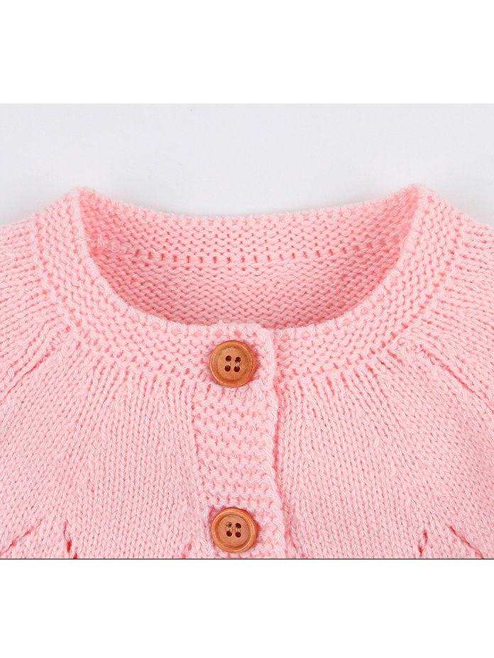 Autumn Baby Button Crochet Cardigan - dianjiang-
