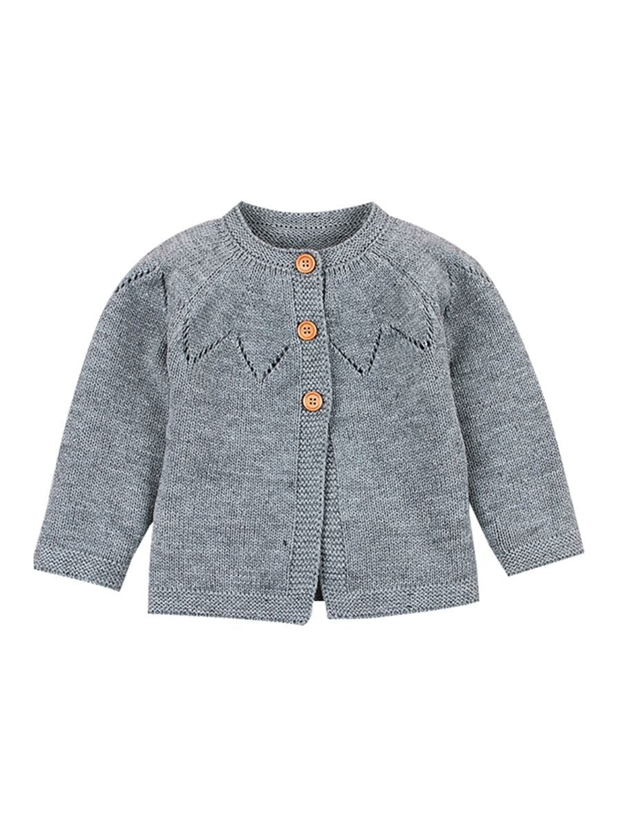 Autumn Baby Button Crochet Cardigan - dianjiang-