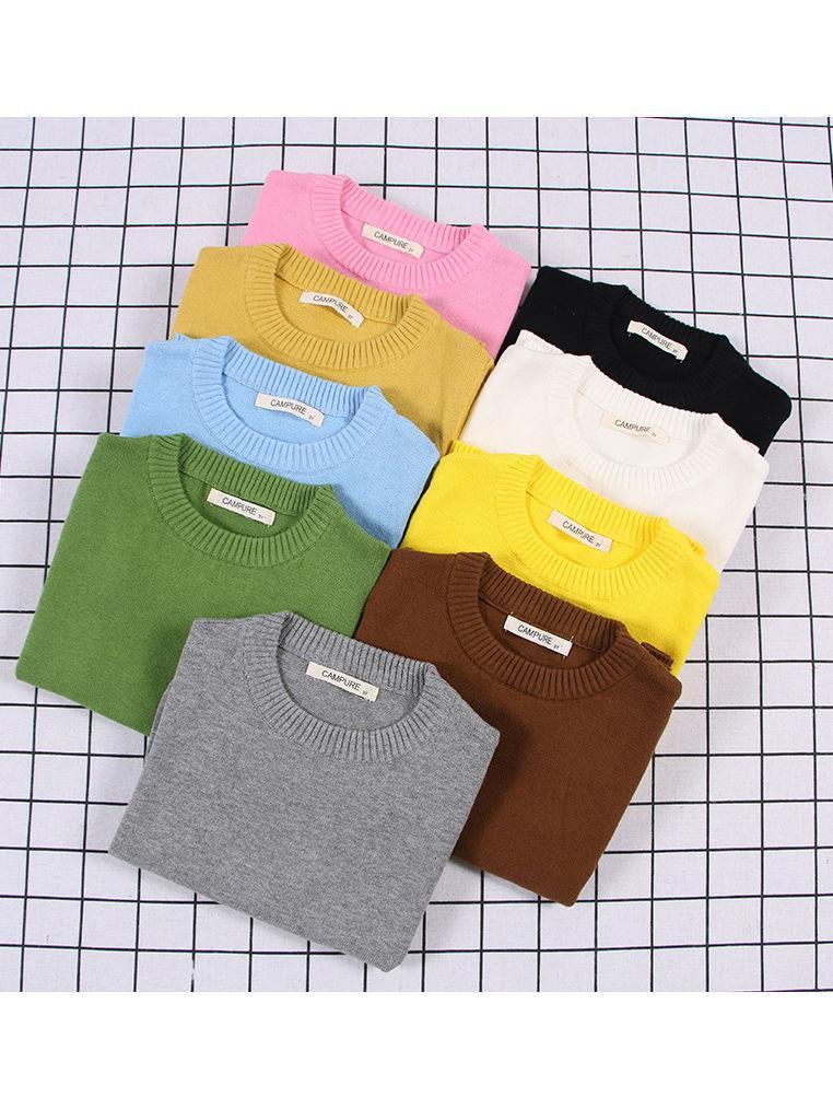 Autumn Toddler Baby Kids Solid Color Crochet Sweater - dianjiang-