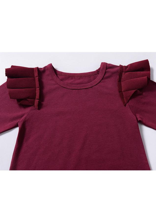 Autumn Toddler Girls Ruffled Flutter Sleeve Casual Dress - dianjiang-