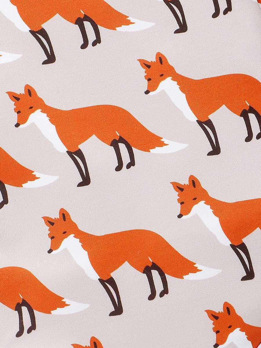 Baby 3-Piece Outfits Goat & Fox Printed Bodysuit+Pants+Hat - dianjiang-