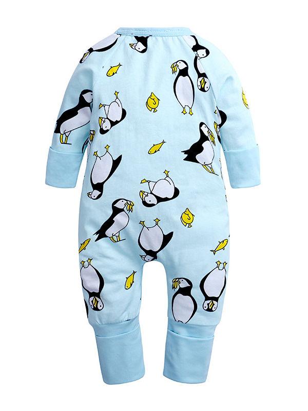 Autumn Baby Unisex Animals Printed  Long-sleeved Overalls - dianjiang-