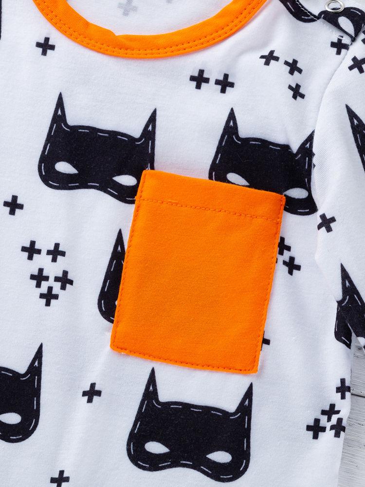 Baby Boy 2-Piece Halloween Theme Overall Matching Hat - dianjiang-