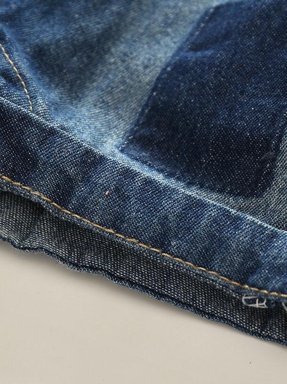 Baby Boy 2-Piece Summer Outfits Deepblue Top+Denim Short Bib Overalls - dianjiang-