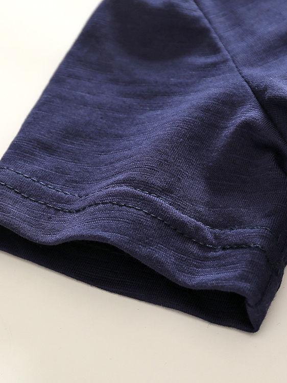 Baby Boy 2-Piece Summer Outfits Deepblue Top+Denim Short Bib Overalls - dianjiang-