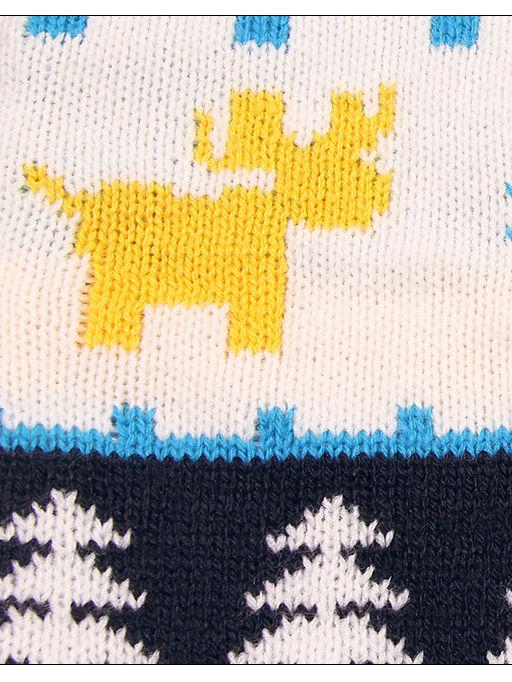 Baby Boy Christmas Tree Reindeer Crochet Hooded Cardigan - dianjiang-