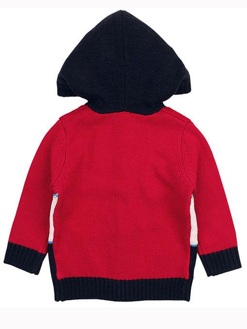 Baby Boy Christmas Tree Reindeer Crochet Hooded Cardigan - dianjiang-