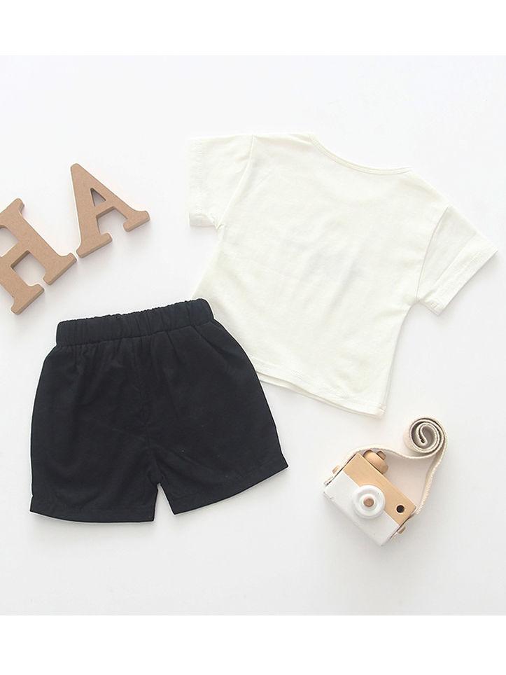 Baby Boy Clothes 2-Piece Outfits Set Bee Yourself T-shirt+Short Pants Summer - dianjiang-