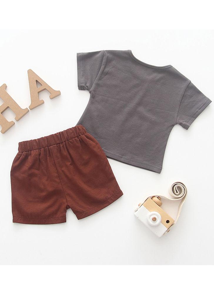 Baby Boy Clothes 2-Piece Outfits Set Bee Yourself T-shirt+Short Pants Summer - dianjiang-