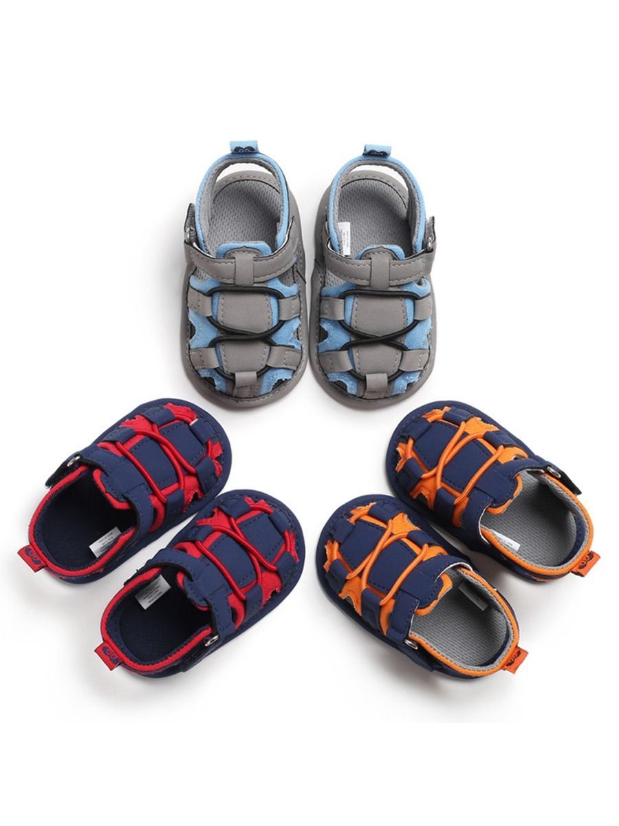 Baby Boy Color Blocking Shoes First Start Crib Sandal - dianjiang-