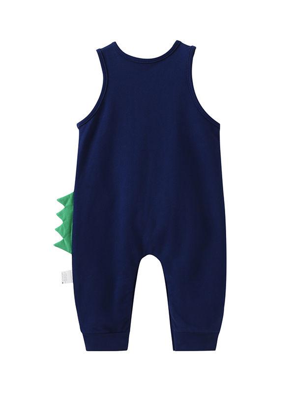 Baby Boy Dinosaur Pattern Sleeveless Playsuit - dianjiang-