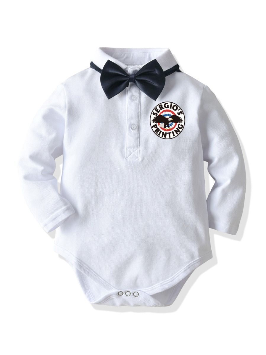 Autumn 2-Piece Baby Boys Bow Tie Romper - dianjiang-