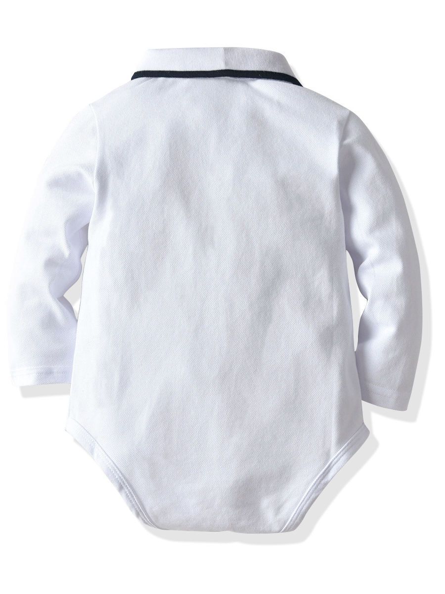 Autumn 2-Piece Baby Boys Bow Tie Romper - dianjiang-