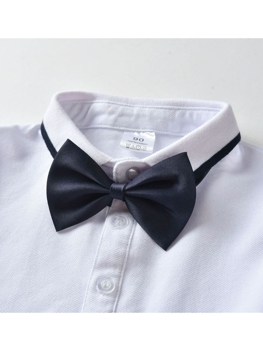 Autumn 2-Piece Baby Boys Bow Tie Romper - dianjiang-