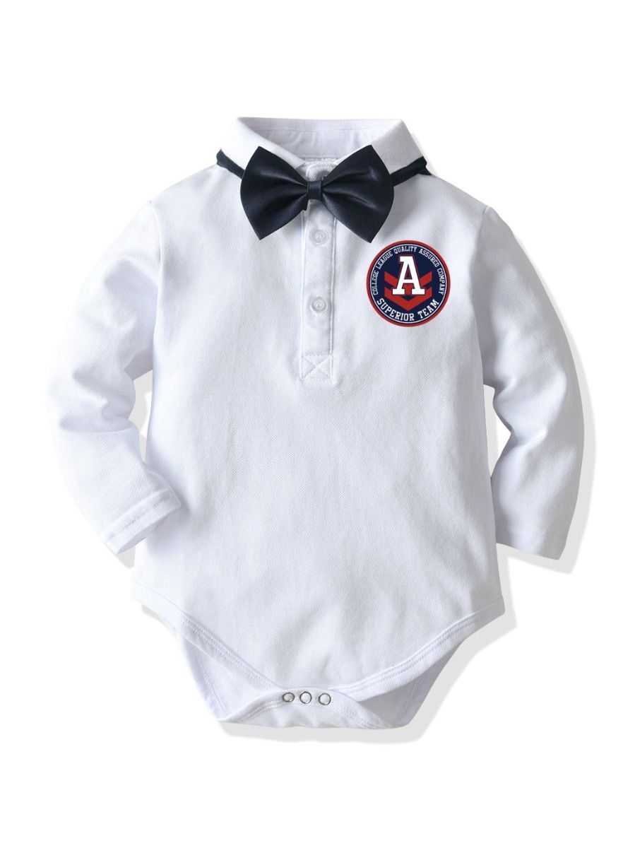 Autumn 2-Piece Baby Boys Bow Tie Romper - dianjiang-