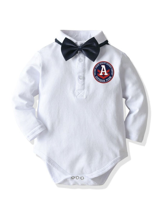 Autumn 2-Piece Baby Boys Bow Tie Romper - dianjiang-