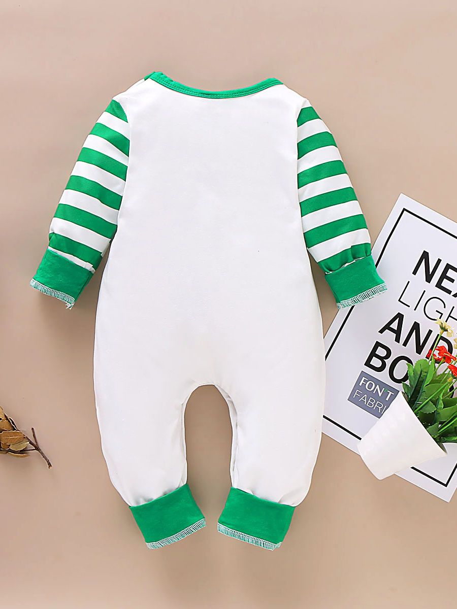 Baby Christmas Reindeer Striped Jumpsuit - dianjiang-