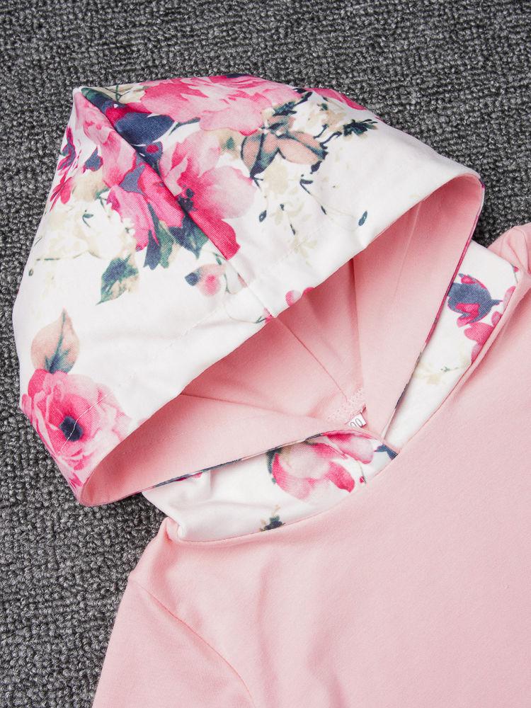 Baby Girl 3-Piece Floral Causal Hoodie Matching Pull-on Pants+Headband - dianjiang-