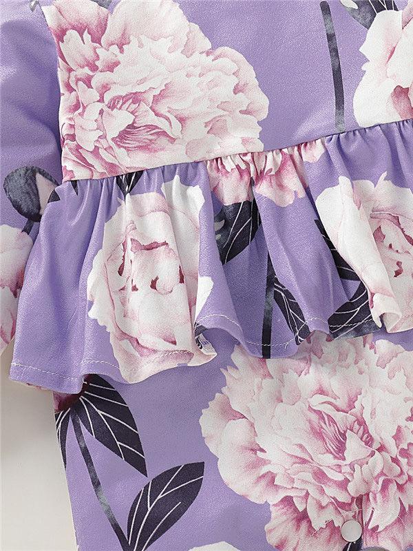 Baby Girl Big Flower Long Sleeves Autumn Jumpsuit - dianjiang-