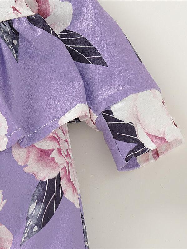 Baby Girl Big Flower Long Sleeves Autumn Jumpsuit - dianjiang-